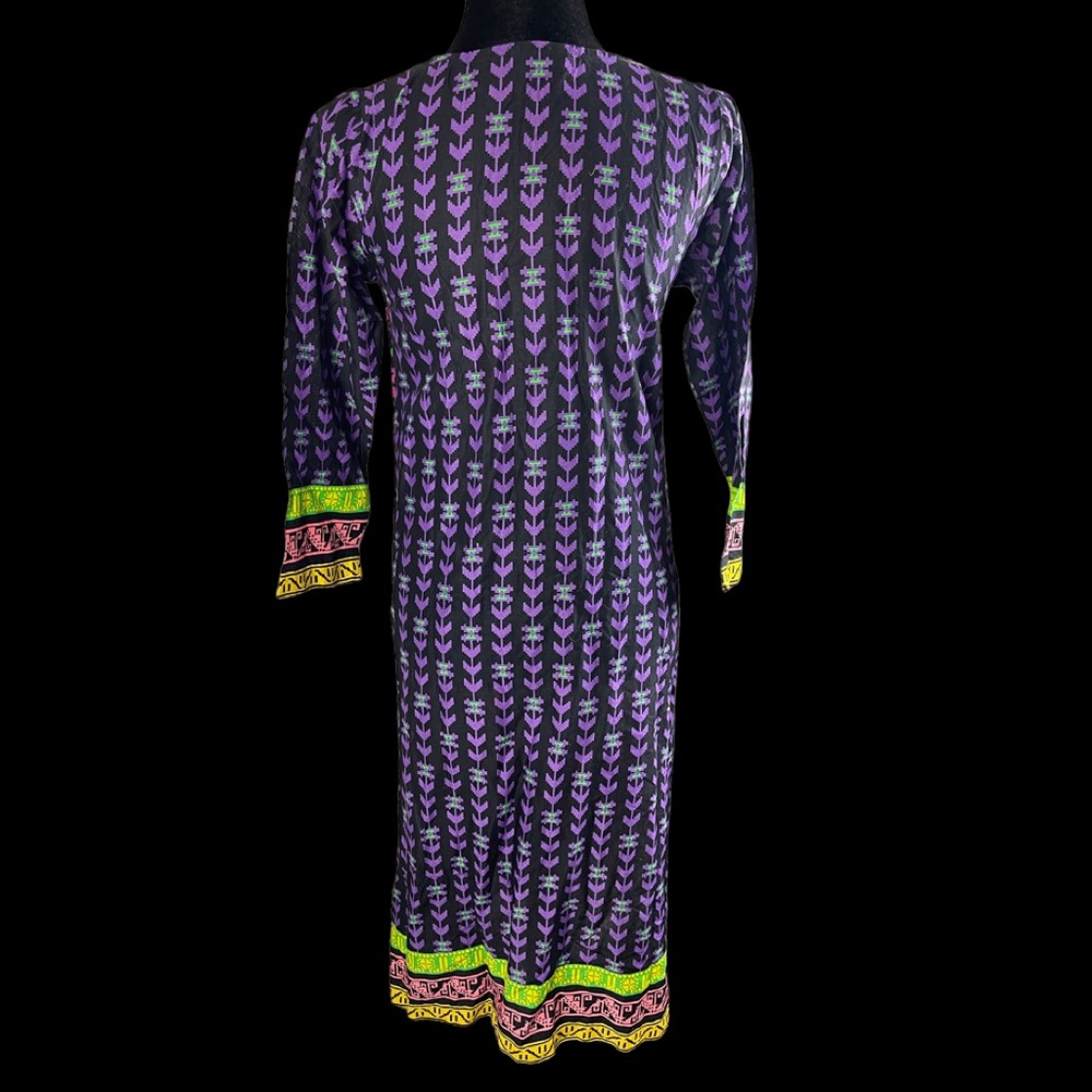 Nisha Fashion Long sleeves colorful Bohemian print long tunic top - Picture 6 of 12